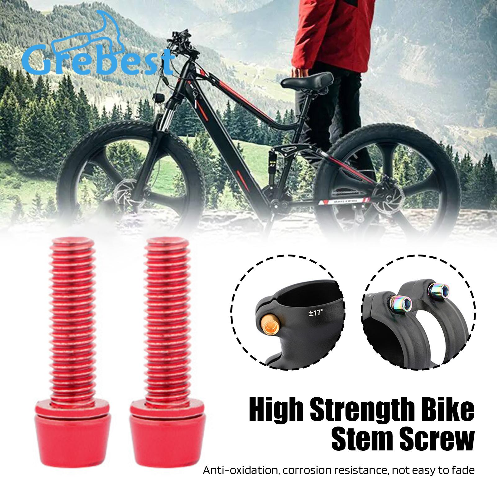 Road Bicycle Stem Screw Colorful Stainless Steel Bike Stem Bolts Set for Bmx Mtb Road Mountain Bicycles avy Duty Metal Screws for Cycling cessories 6pcs Stainless Steel Bicycle Stem Bolt. 
