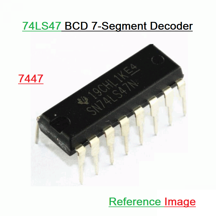 2Pcs- 7447 74LS47 BCD Dual In Line Package DIP-16 16 Pin Leads IC. 