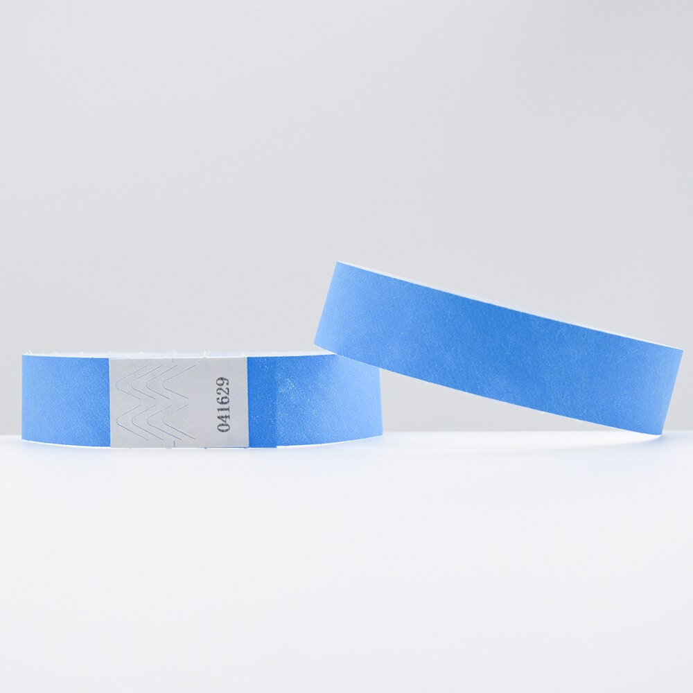 100 Pcs Cheap One Time Use Tyvek Bracelet Different Neon Paper All Colors Wristbands for Events and Wedding Party. 