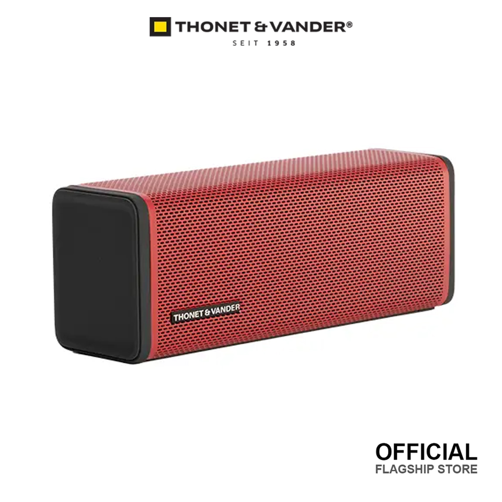Thonet & Vander Frei Portable Bluetooth Speaker - Teal/Red/Black & Yellow - Output Power: RMS 16W -  Connectivity: Bluetooth, AuX, Built-in Mic - Waterproof IPX4 - 8 Hours Playtime - pORTABLE sPEAKER. 