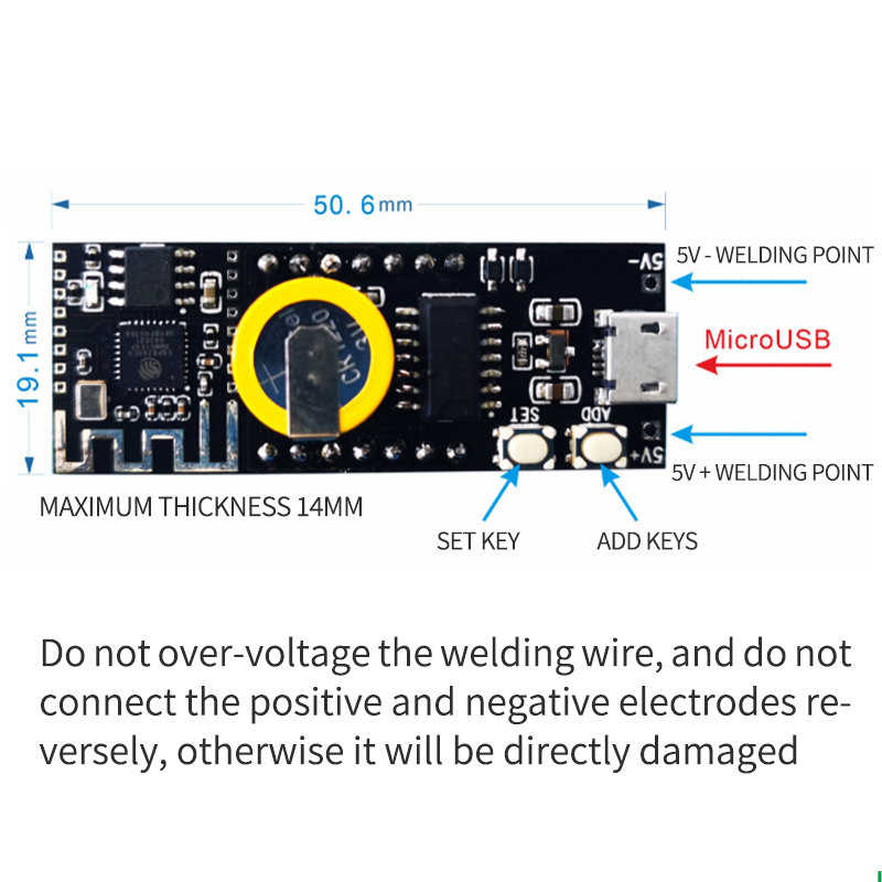 WiFi timing clock module network automatic timing LED digital tube electronic clock kit USB 5V Precise self illumination. 