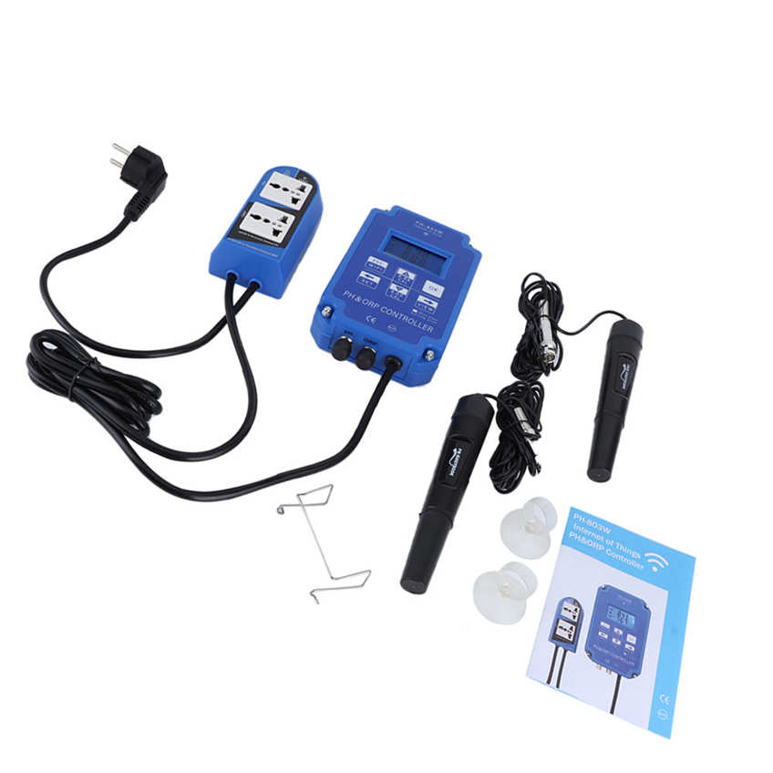 PH Meter PH‑803W WIFI ORP/PH Controller Online Water Quality Monitor EU Plug AC230V±10% 50/60Hz. 