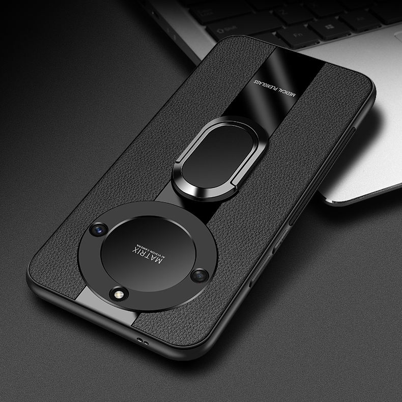 For Honor X9B 5G Case Business Elliptical Bracket All-Inclusive Shockproof Leather Soft Silicone Fashion for Honor X9B Back Cover