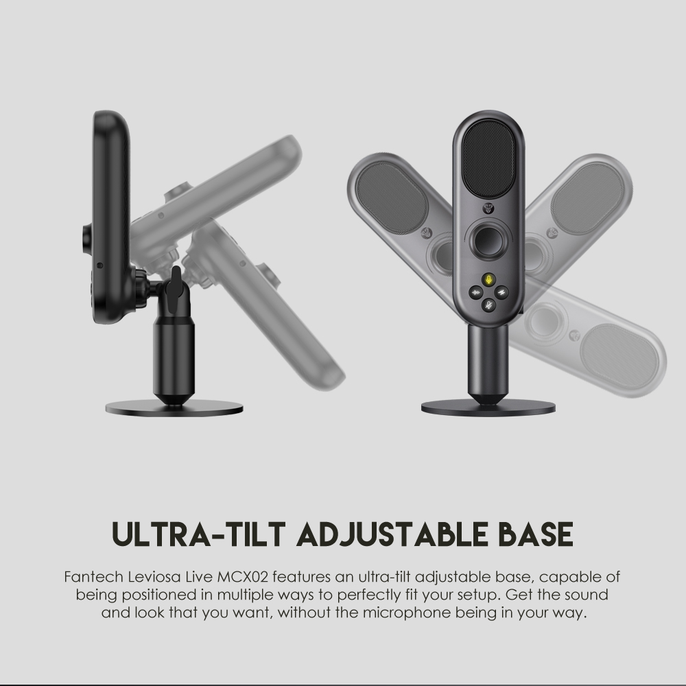 FANTECH LEVIOSA MCX02 Live Streaming USB Microphone For Gaming Streaming With Pop Filter Shock Mount & Gain Control. 