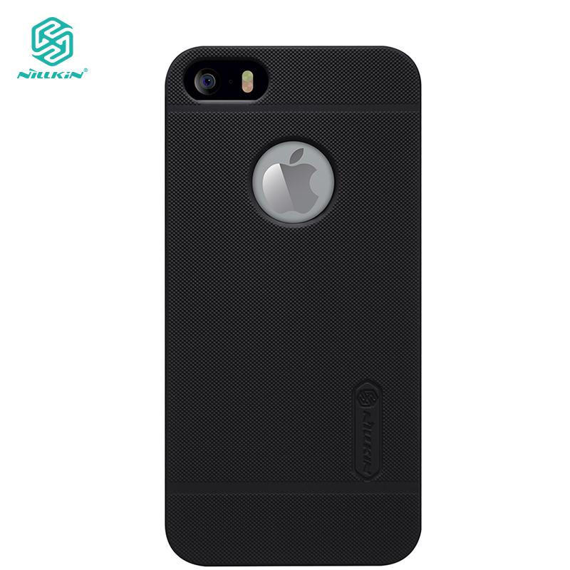 Nillkin for iPhone 5 & SE / 6 6s for iPhone 7 / 7 Plus / 8 for iPhone X & Xs / XR / Xs Max Hard Case, Frosted Shield Back Cover Phone Cases Only Black
