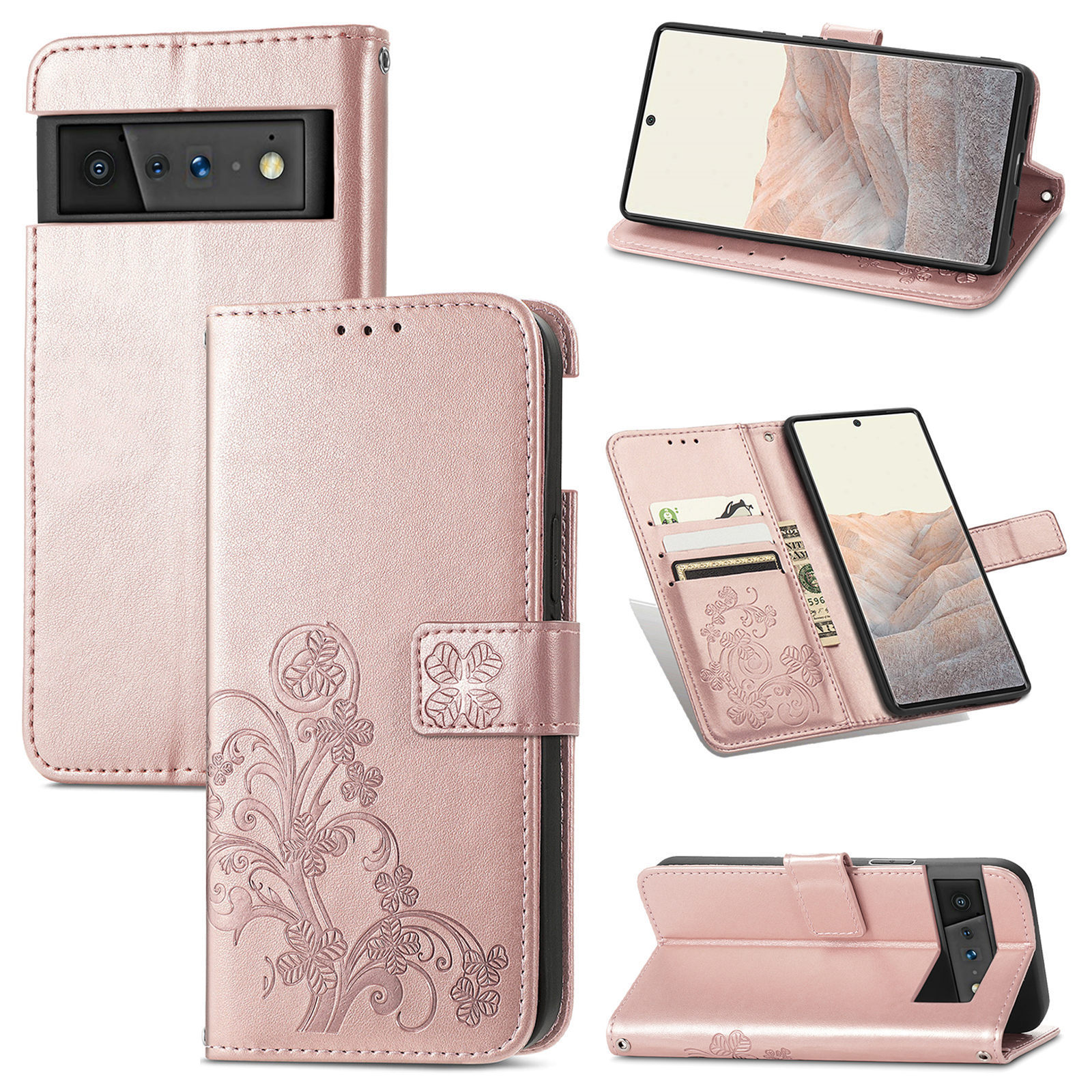 Applicable to Google 3/4A Phone case Flip Embossed Magnetic Case Google Pixel 5XL Mobile Phone Leather Case. 
