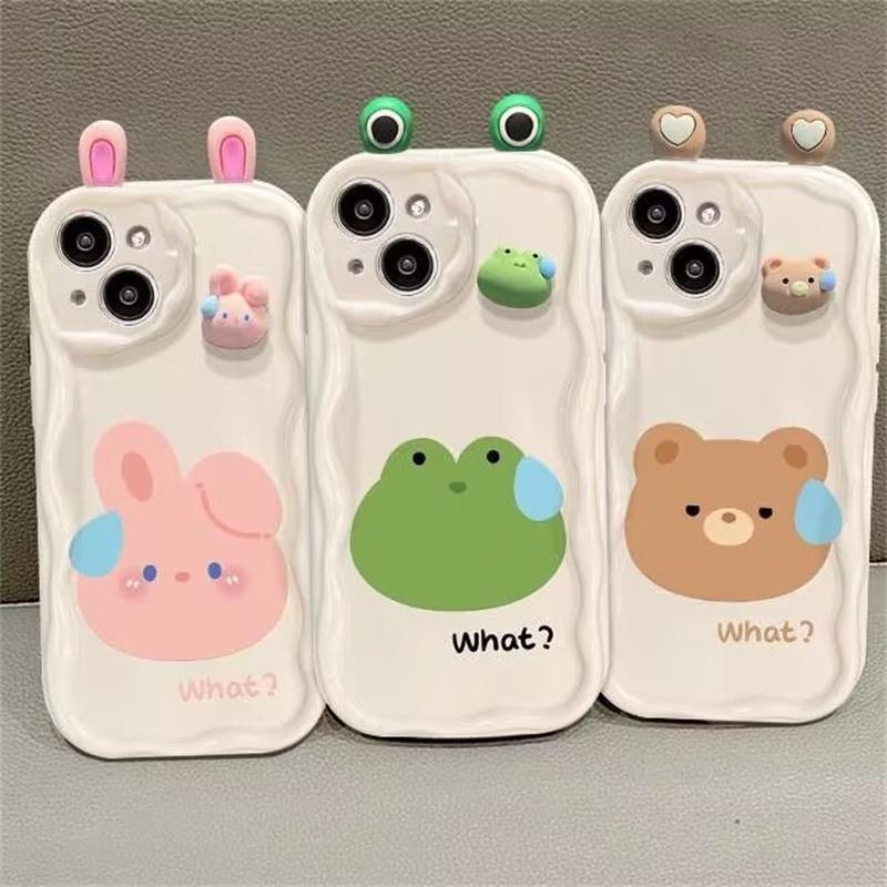 3D Ugly Frog Eyes Phone Cases for Xiaomi Redmi Note 13 Pro 12 8 11 10 9 12 Pro Plus 12S 13C 12C 10C 9C 9A A2 A3 Wavy Case Cover. 