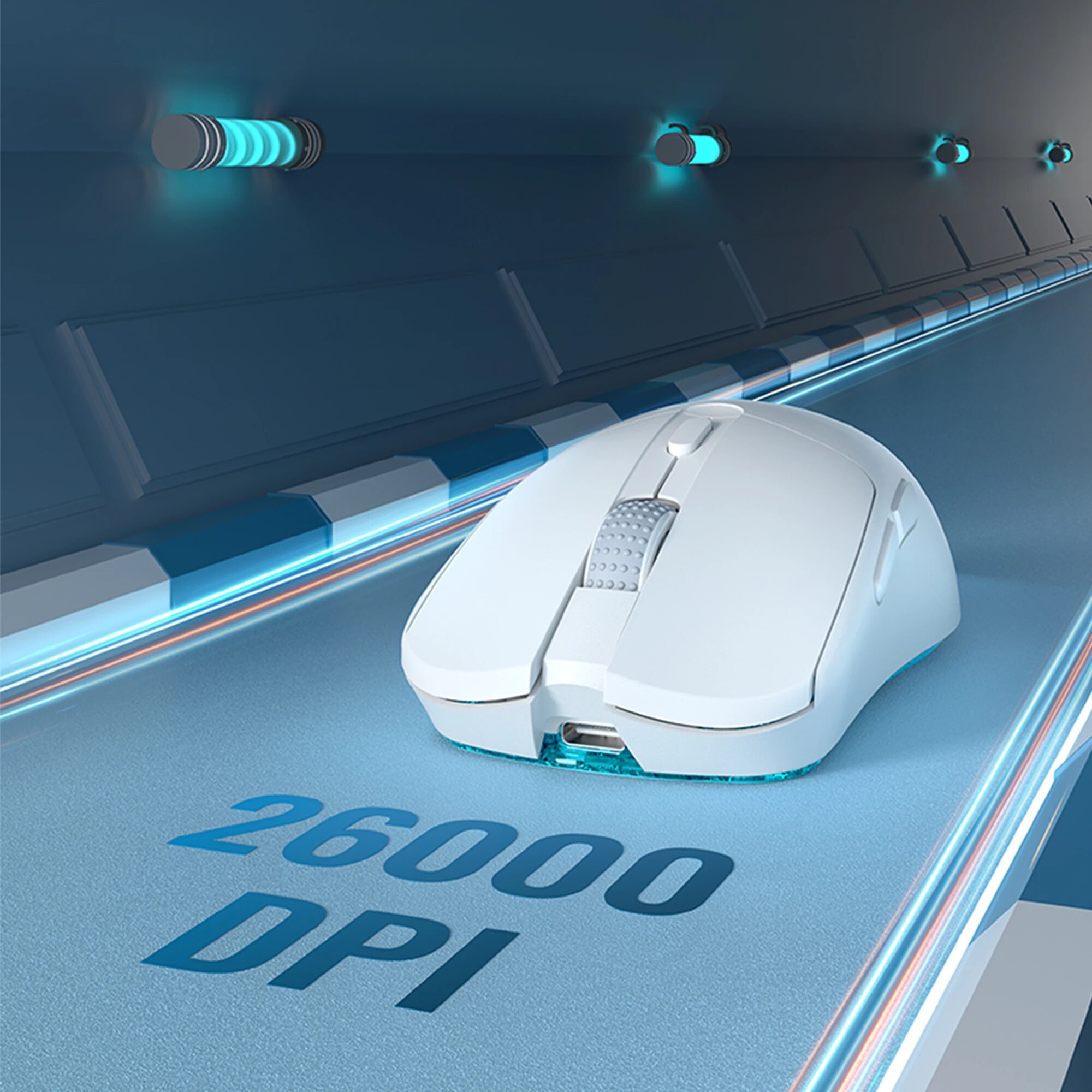 PHYLINA S450 Wireless Gaming Mouse 56g Lightweight 2.4G USB-C Wired PAW3395 Rechargeable 6 Programmable Buttons for SCGO/LOL/CF. 