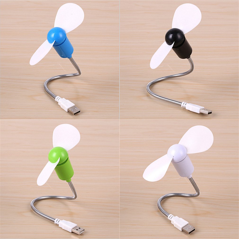 Mini Snake Fan Silent Soft Leaf Fan Computer Usb Fan Bendable Freely. 