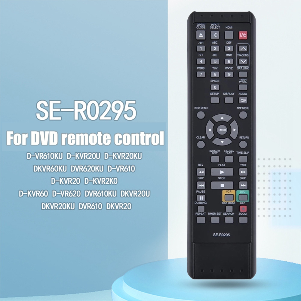 SE-R0295 Remote Control DVD Video Recorder VCR Control for DVD Video Recorder VCR DVR620KU D-VR620 DKVR60KU D-VR610KU DVR610KU D-VR620KU. 