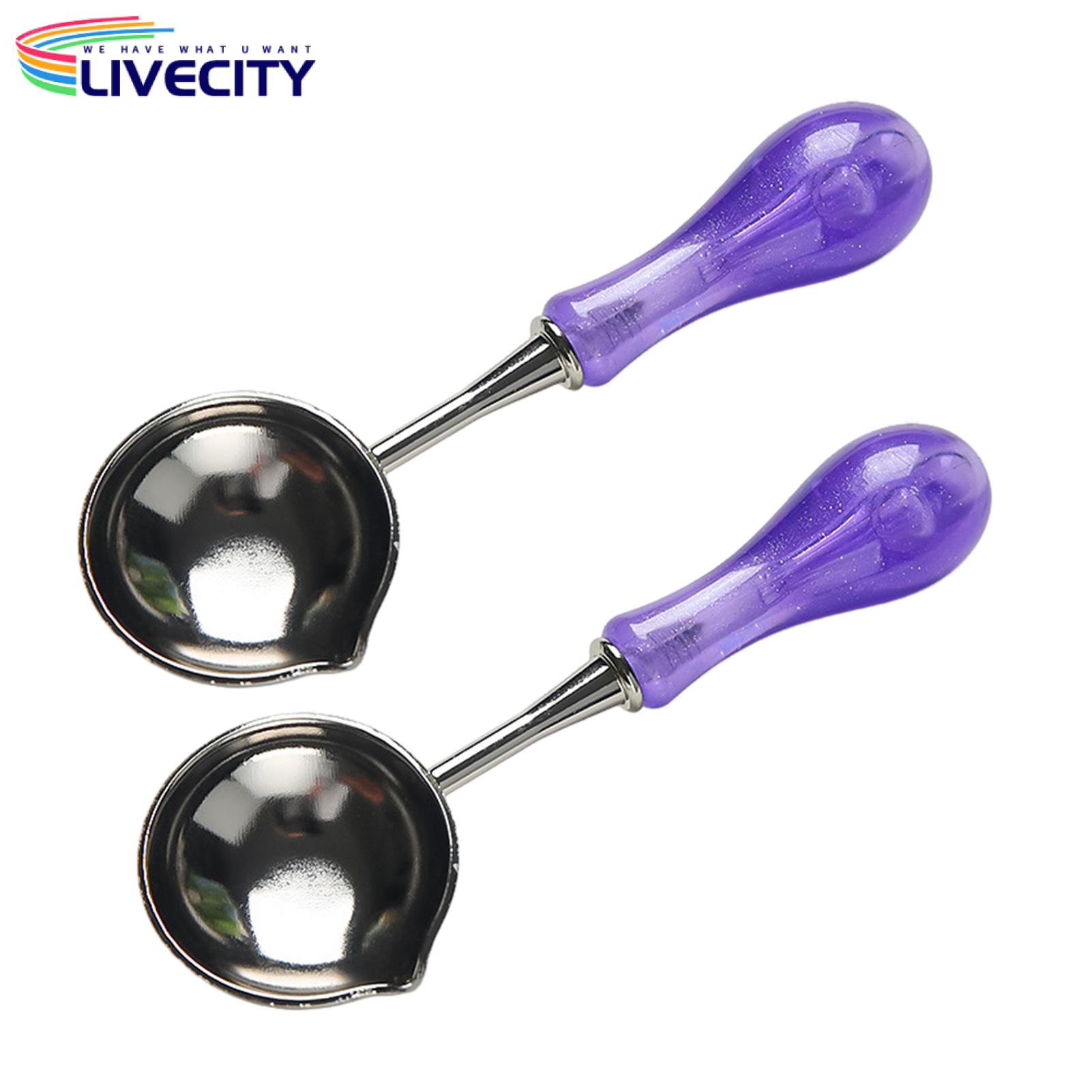 Sealing Wax Spoon Vintage Wax Seal Stamp Spoon for Diy Craft Wedding Invitations Heat-resistant Melting Spoon for Envelopes Perfect for Party Decor Easy Pour Wax Spoon