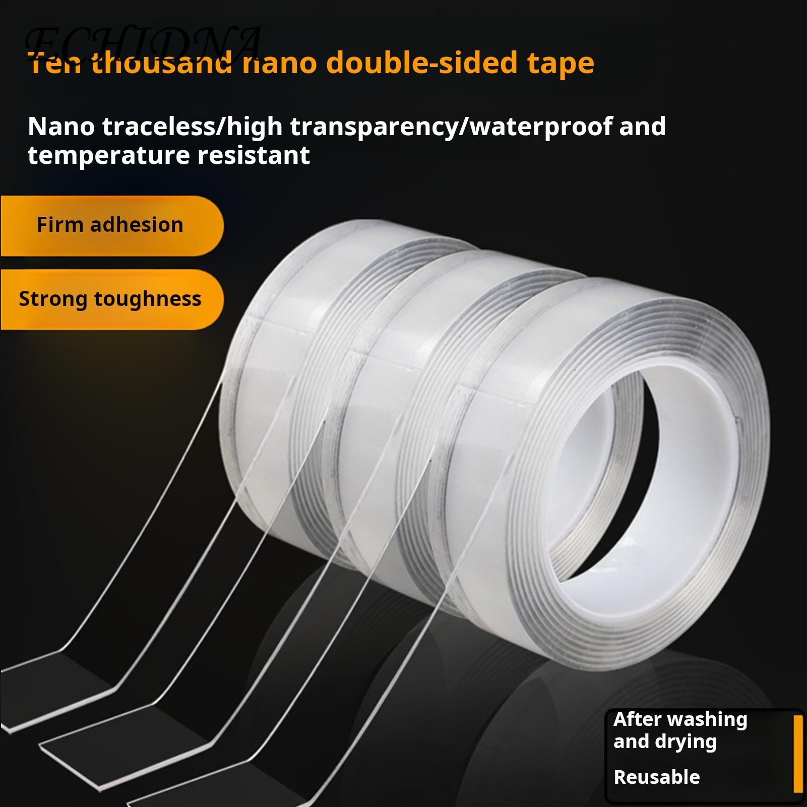Heavy Duty Double Sided Tape Strong Waterproof Double Sided Tape Multipurpose Adhesive Strip for Home Office Use Reusable Transparent Heavy Duty Sticky Tape. 