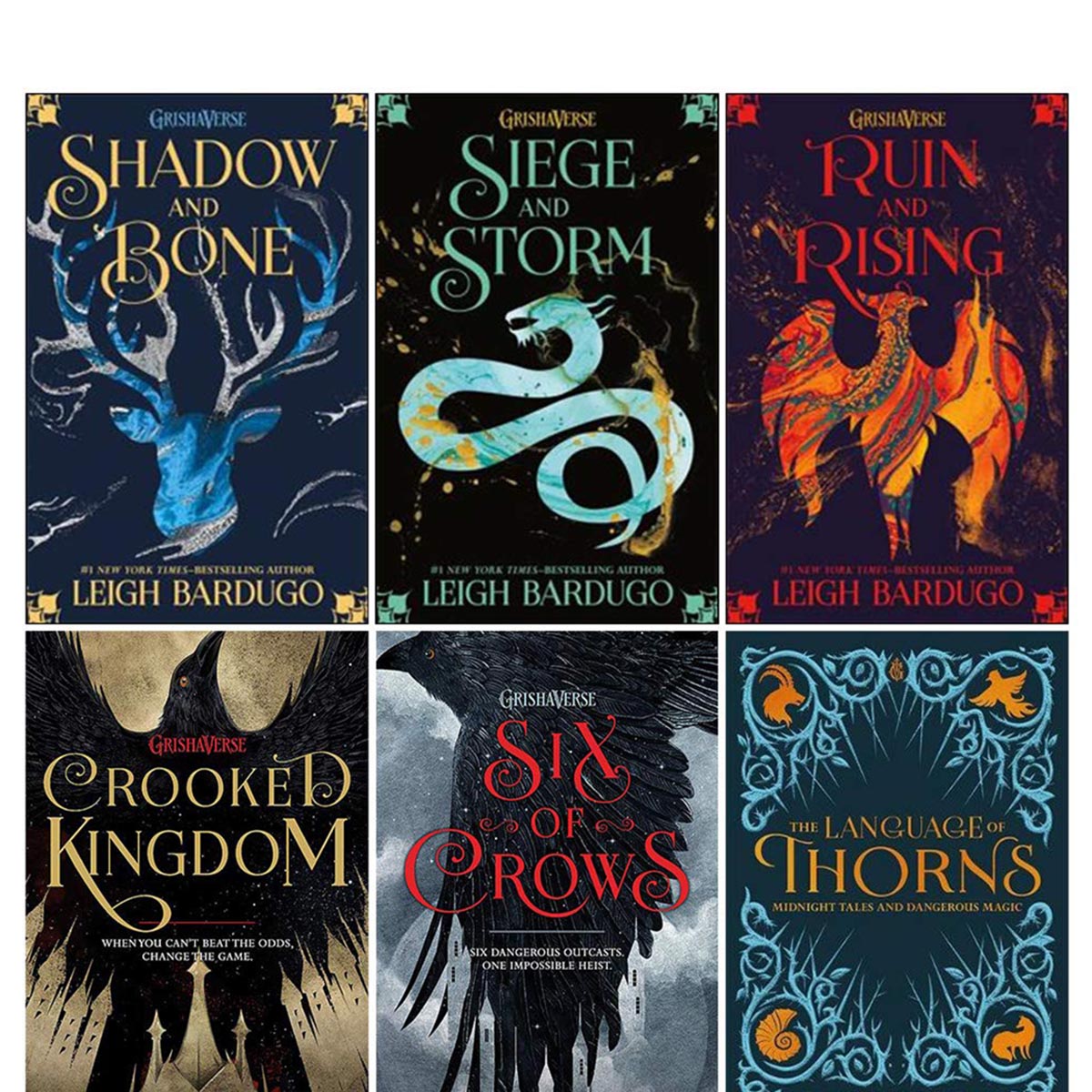 Grisha and six of crows series leigh bardugo 6 books collection set (White Paper)