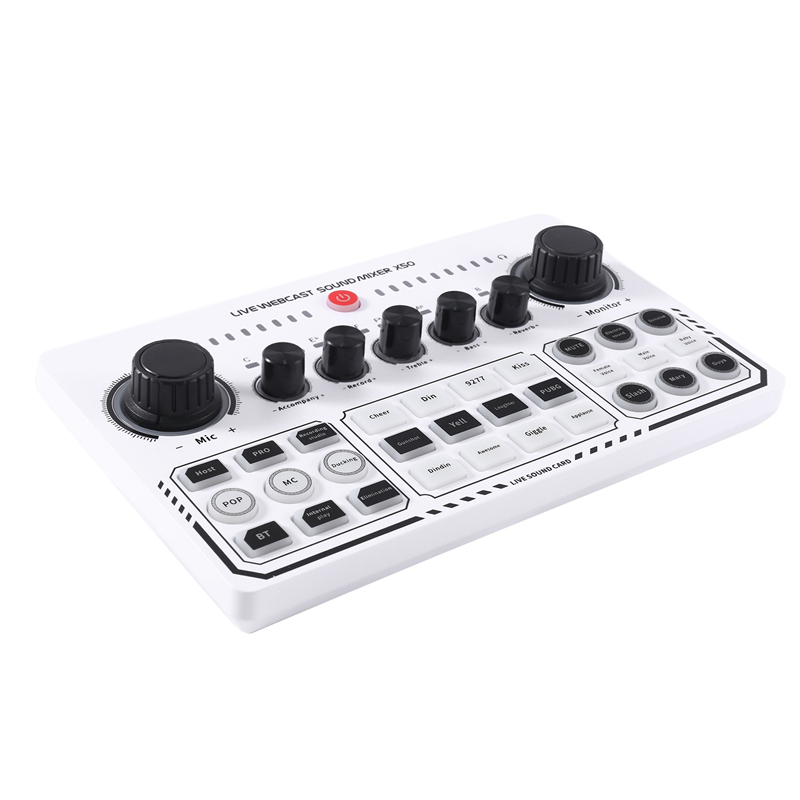 X50 Professional Recording Studio Sound Cards USB Sound Card Live Broadcast Audio Mixer Interface Ound Card Sound Card for Live Broadcast. 