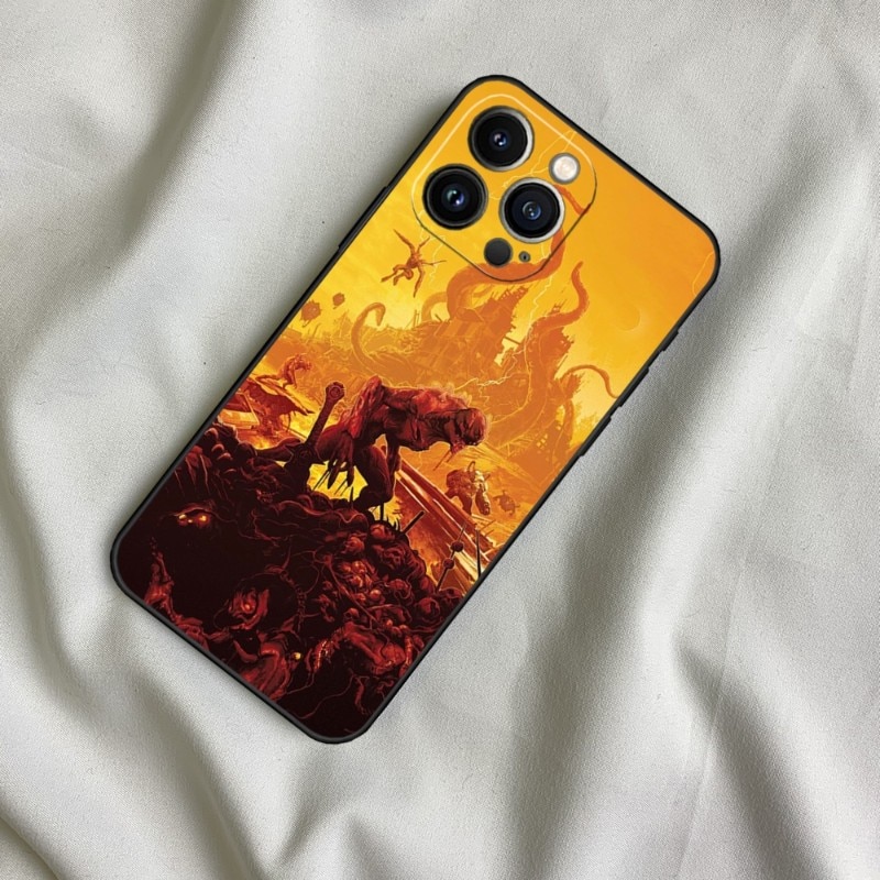 【Winners Store】 2023 Doom Slayer Phone Case For Iphone 14ProMax 11 12 14 Pro Xs Max Mini Xr X 7 8 6 6s Plus Back Cover. 