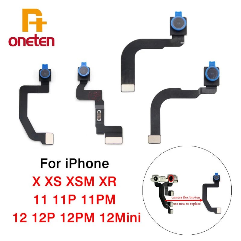 Single Front Camera Proximity Sensor Flex For iPhone 13 12 11 Pro Mini X XR XS MAX Replacement Front Small Camera Cable Patrs. 