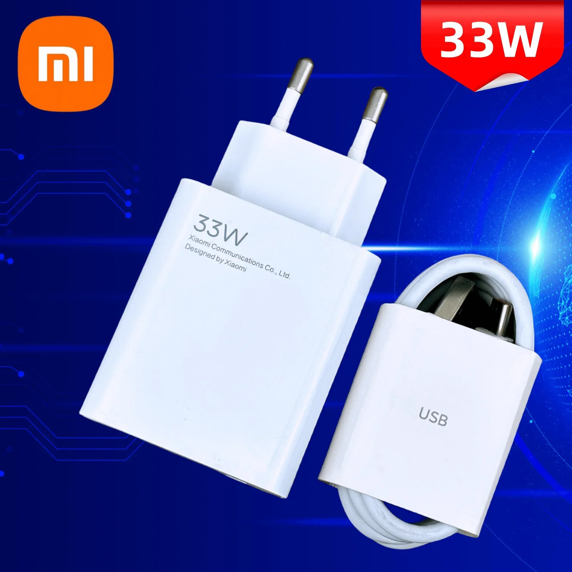 33W Xiaomi Charger Original Turbo Charge Power Adapter Fast Charging Type C Cable For Redmi Note 13 12S 12 11S 10 Poco M5S X5