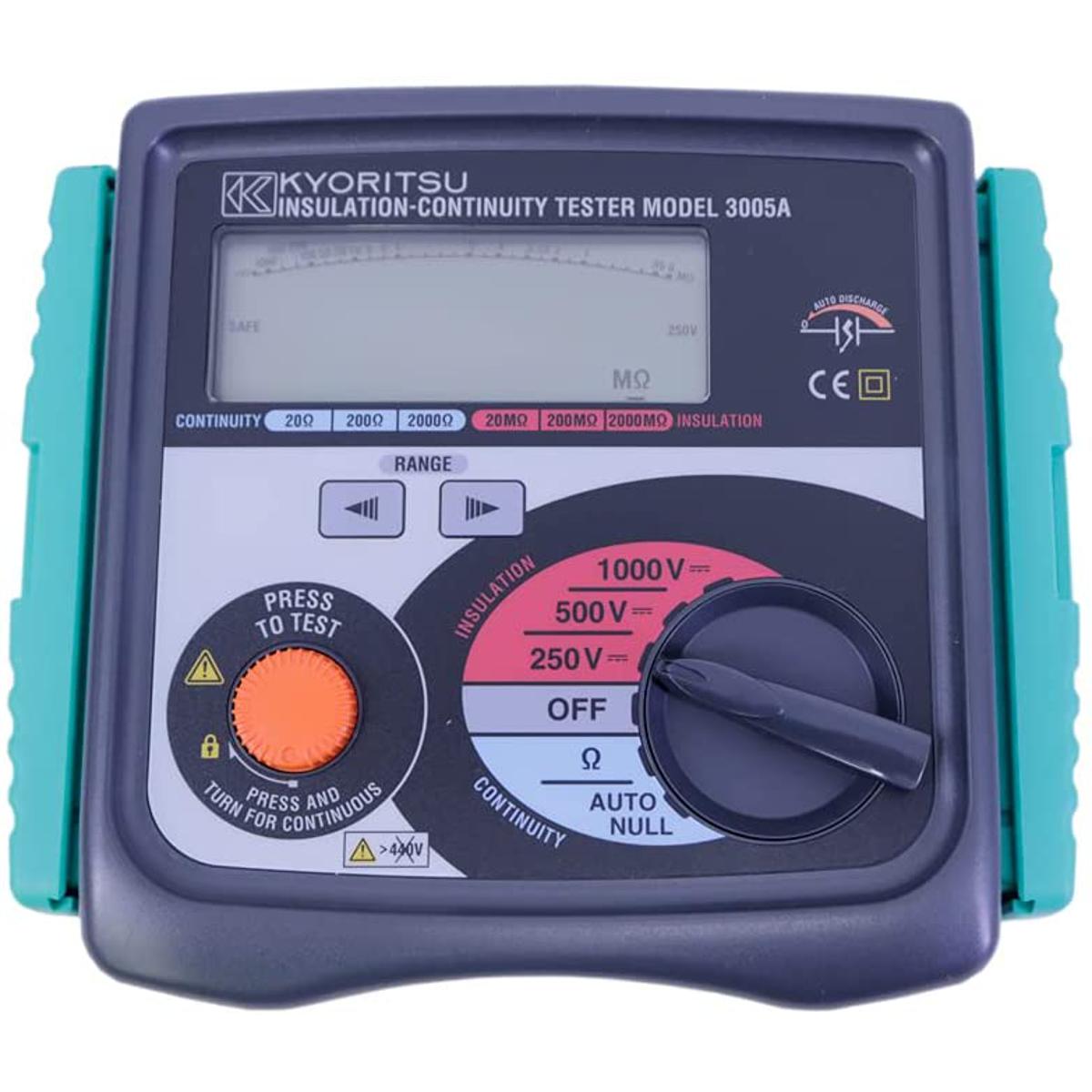 Kyoritsu 3005A Digital Insulation Continuity Testers Test voltage 250V/500V/1000V Model 3005A  - Kings Trading. 