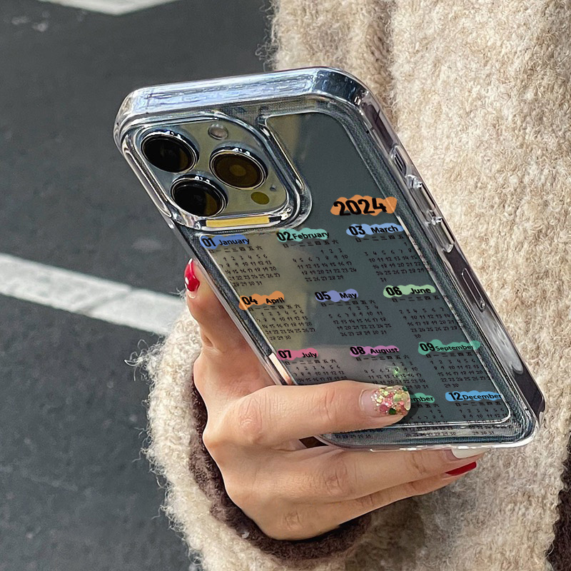 2024 Calendar Phone Case For Samsung S24 Plus S22 S23 Ultra S20 S21 FE A54 A34 5g A24 A23 A53 A32 A52 A14 A05 A13 A72 A33 Cover. 
