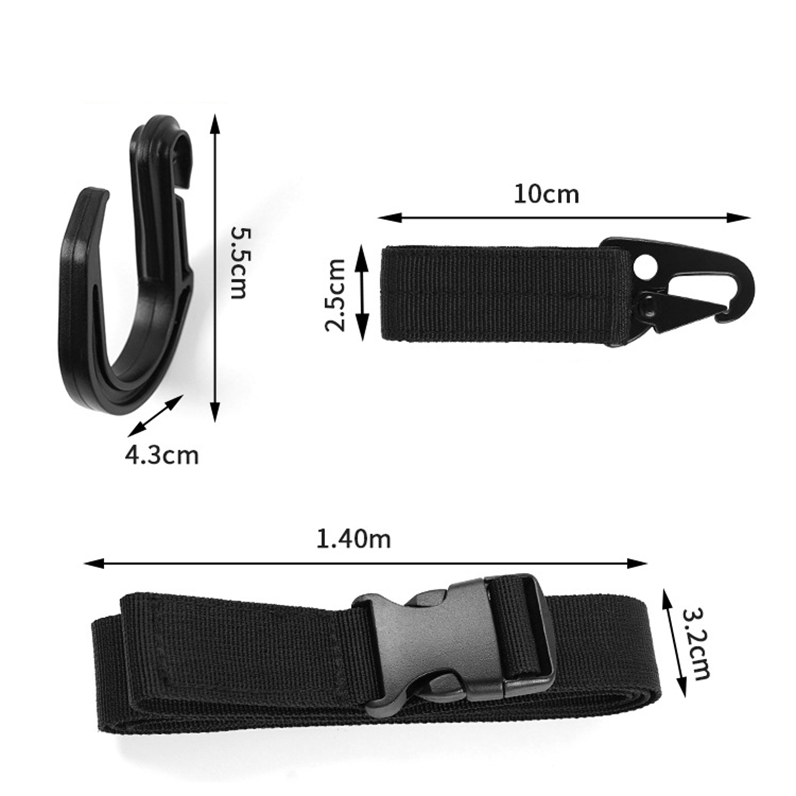 Multi-hook Hanger Strong Load-bearing Hunting Gear Hanger with Quick Release Multi-hook Tree Stand Strap Holder less Than Treestand Strap Hanger. 