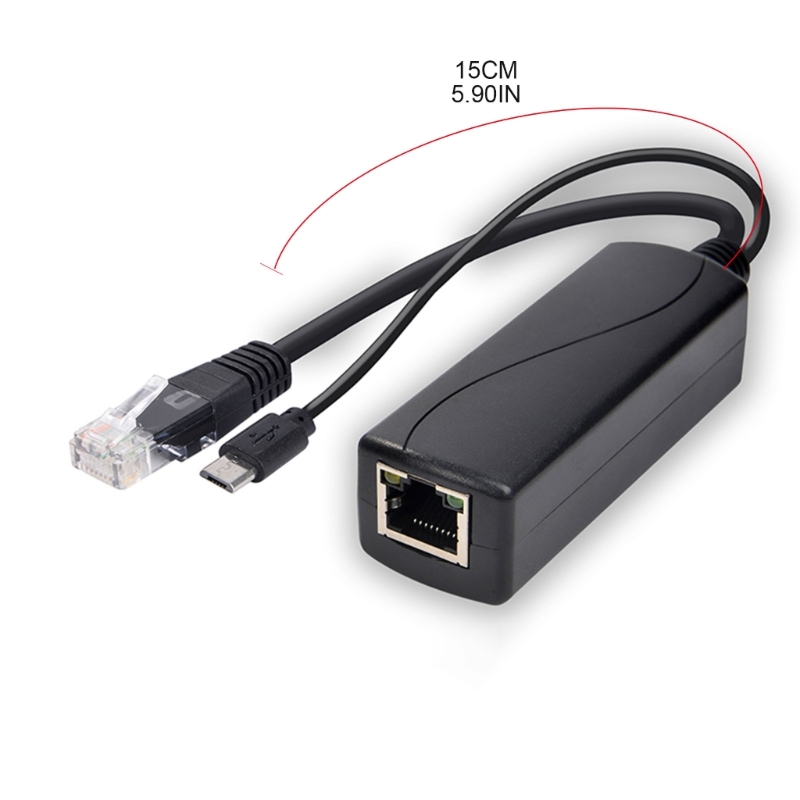 POE Splitter 48V to 5V MicroUSB Type C Power Over Ethernet Adapter Cable Injector Power Supply Module For IP Camera. 