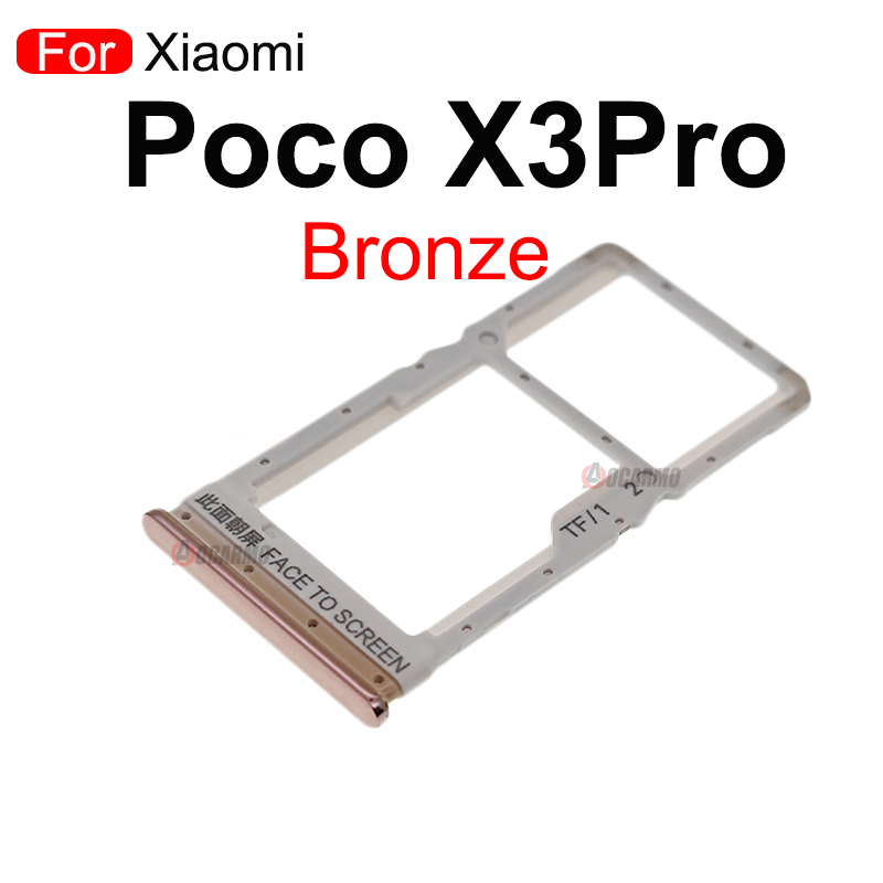 Xiaomi Poco X3/X3 Pro Sim Tray Micro SD Card Slot with Sim Ejector Pin Replacement Part. 