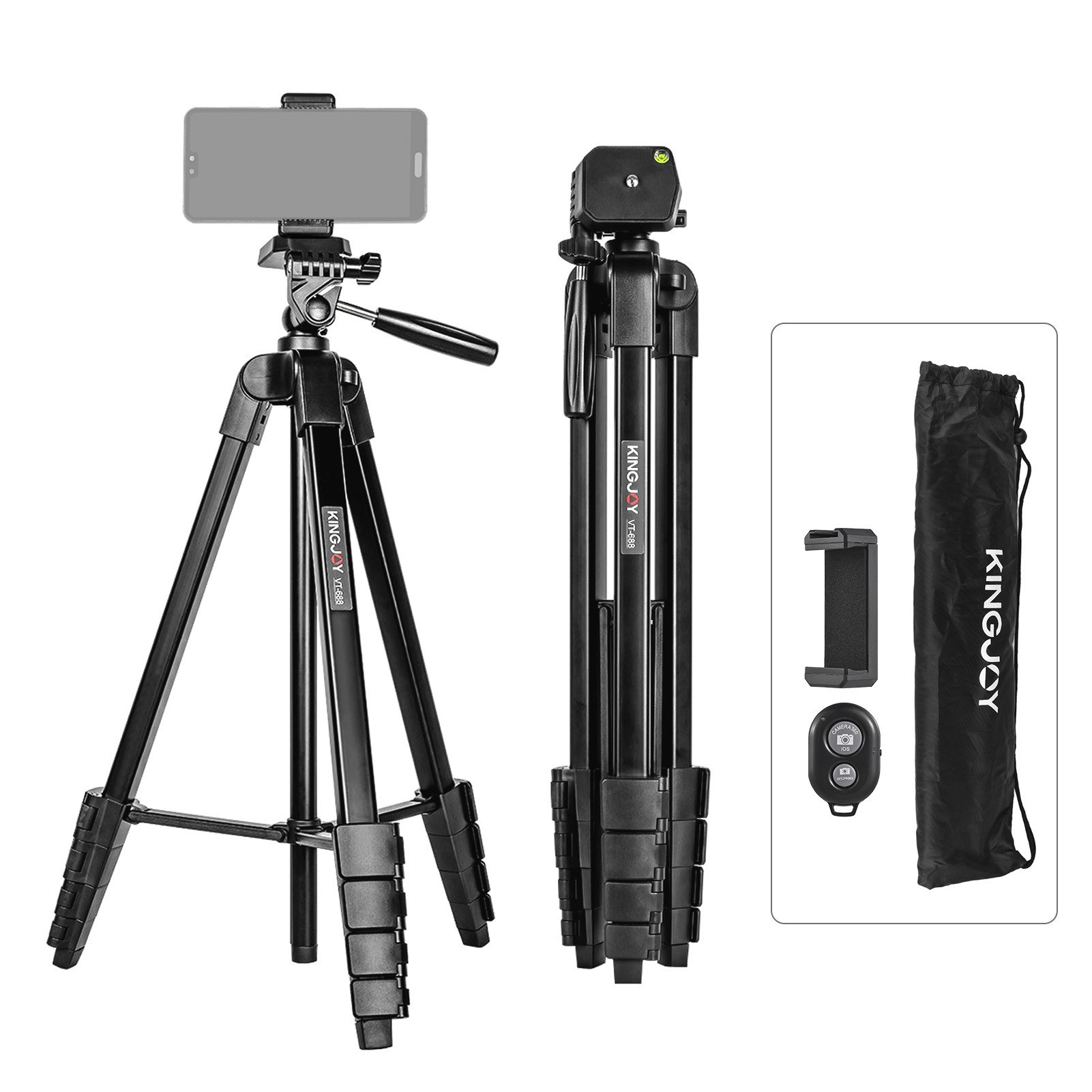 KINGJOY VT-688 675-inch Tripod Stand Desktop Tripod Stand - black. 