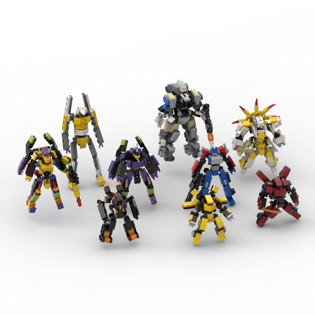 Original Design Mech Warrior Building Blocks MOC small mecha exoskeleton For Armor Robots Anime Figure Model Toys KankongAgu. 