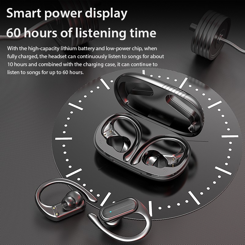 【FUPANG】9D Stereo TWS Wireless Bluetooth5.3 Waterproof Sport Headset with Microphone, Reduction Mini Headphones with LED Display Charging Case. 