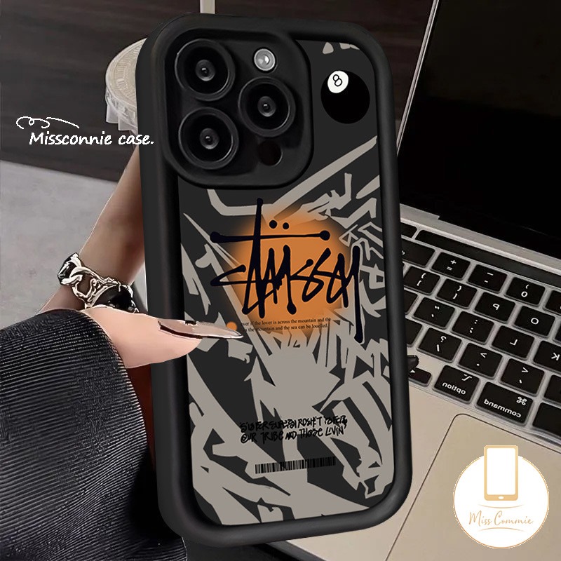 Trendy Brand Cool Stussy Case For Redmi 12 10A 13C A2 9T 12C 10C 9 A1 9C 9A Note 13 11s 12 10 9 10s 8 11 Pro Max Poco M3 M6 C55 X5 X6 Pro Mi 11 12 Lite Soft Tpu Angel Eyes Cover. 