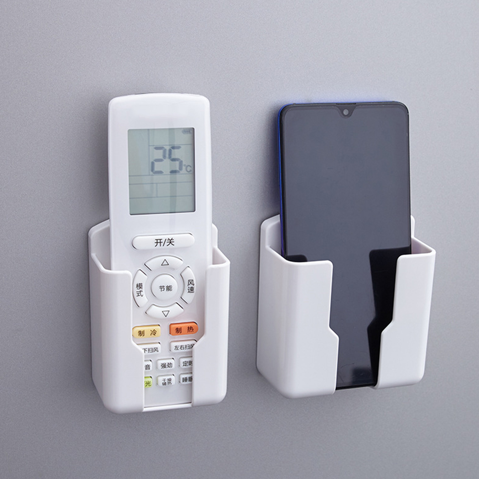 （New）torage Rack Front Opening Deign Univeral Remote Control Phone Charging Holder tand. 