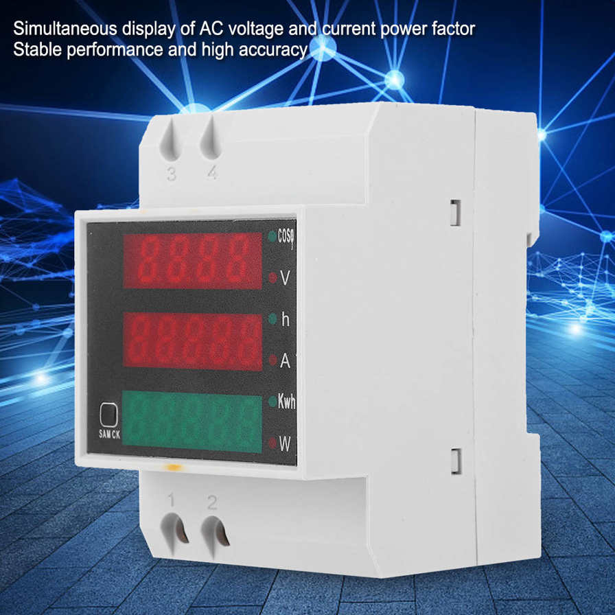 D52-2047 Multi-Function Electric Meter Digital Displayed Current Voltage Power Factor AC200~450V. 