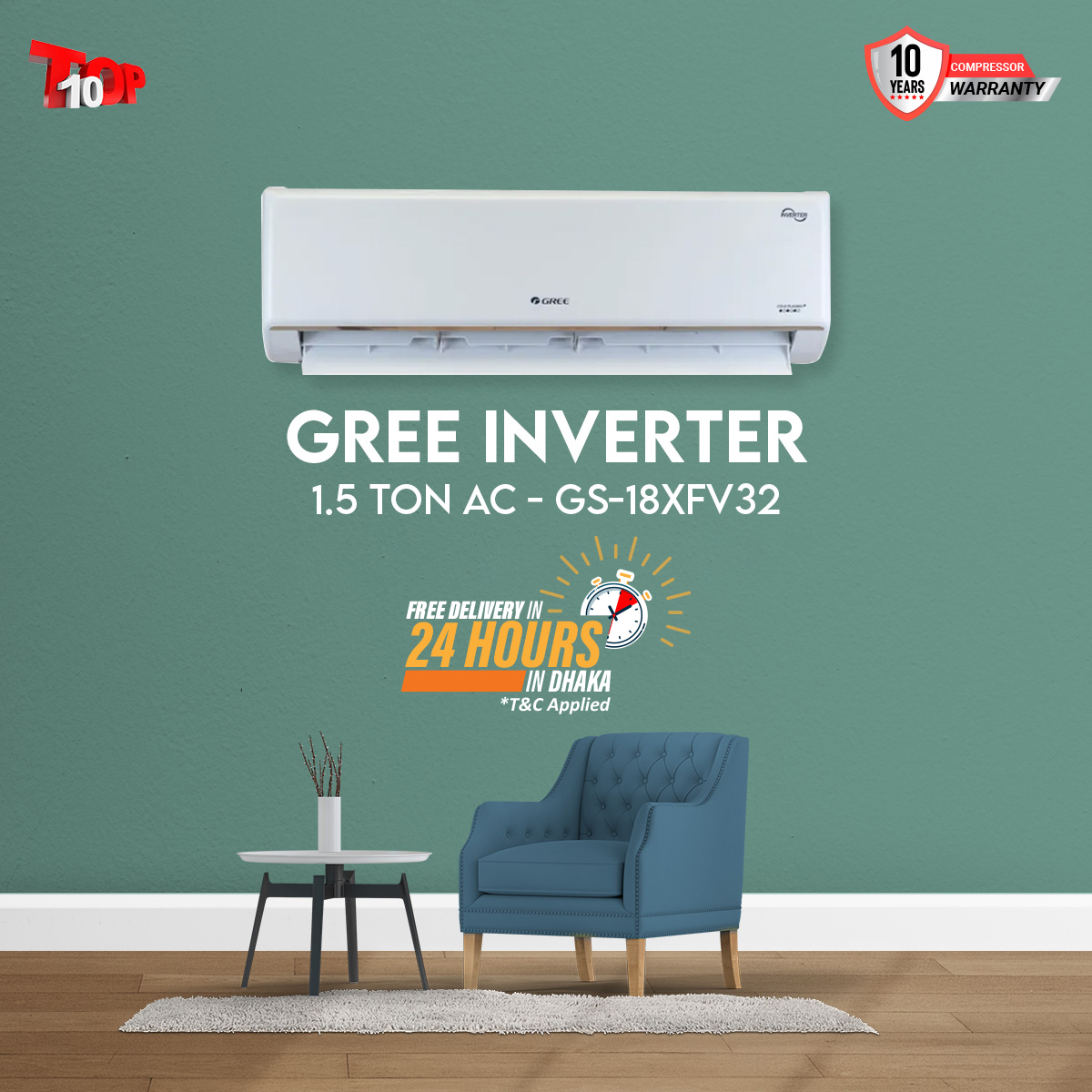 Gree Inverter 1 5 Ton Ac Gs 18xfv32 New Update Others Model