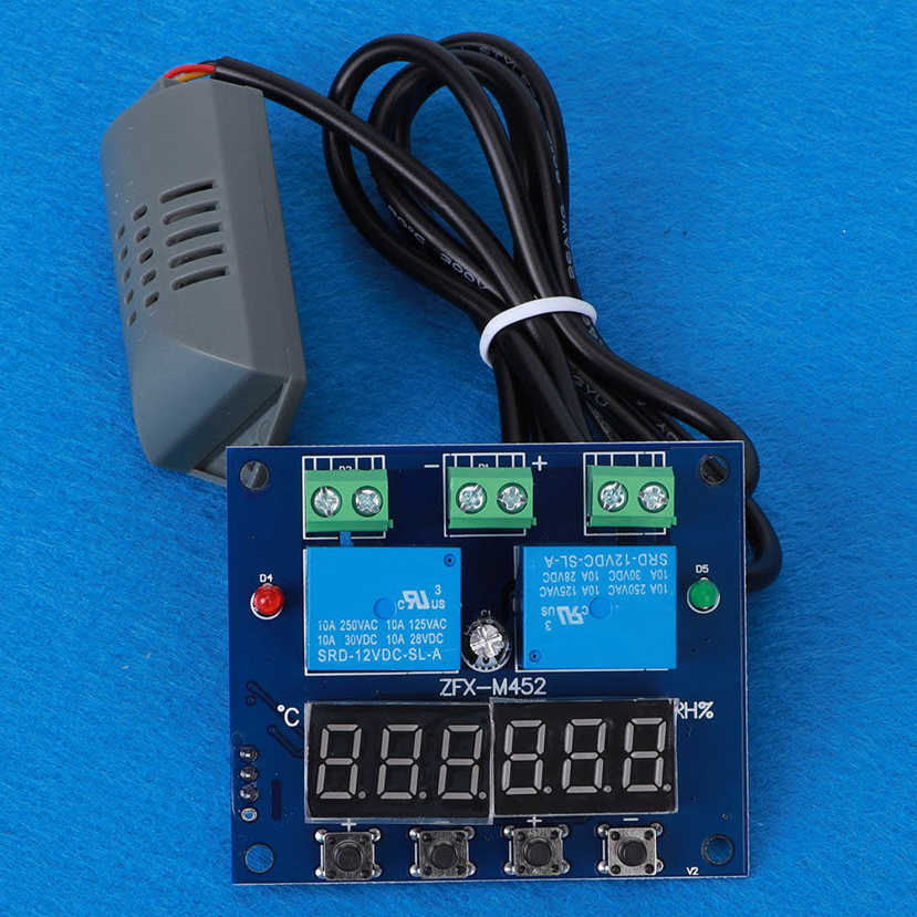 XHM - 452, Incubator Temperature and Humidity Control, Thermometer Hygrometer Controller Module DC 12V LED Digital Display. 