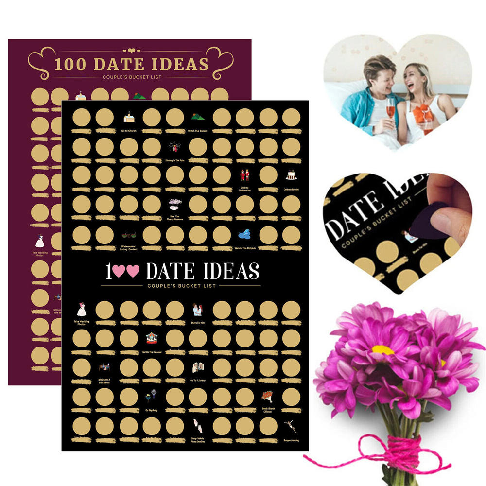 59.4 * 42cm Couples Scratch Poster Creative Red/Black Paper Hanging Picture Red Bottom Poster for Date Night Relationship. 