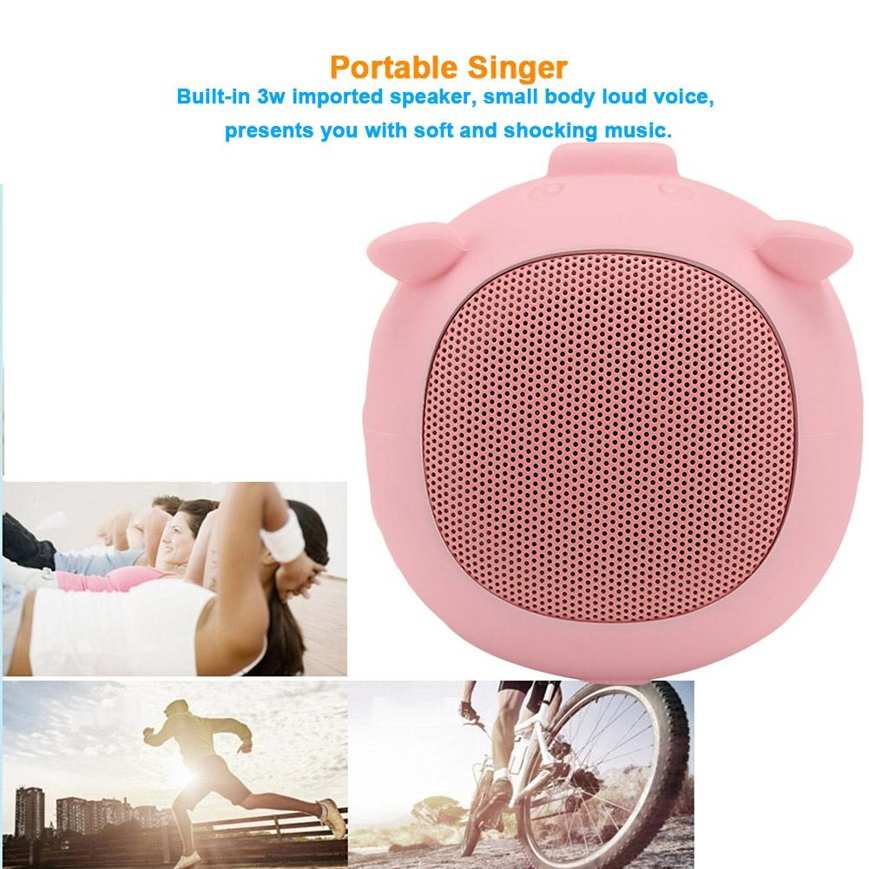Bicaquu Bluetooth Speaker Lovely Pig Mini Wireless 5.0 Built-in Mic for Home/Traveling/Outgoing Long Life. 