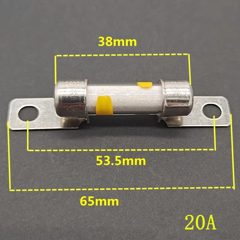 PEC New Energy Vehicle High Voltage DC450V fuse 10A/15A/20A/30A/40A/50A fuse tube electric compressor converter Automotive Fuses. 