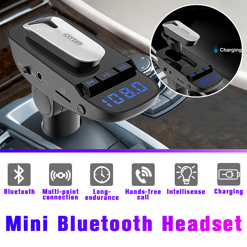 ER9 12V-24V wifi Bluetooth Auto Car FM Transmitter MP3 Player With Earphone NEW. 