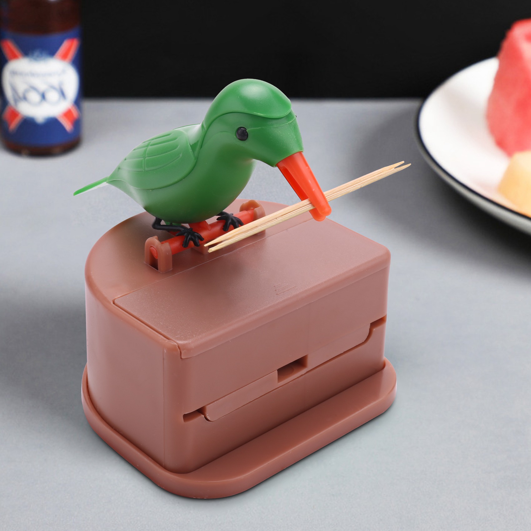 Toothpick Dispenser Bird Automatic Bird Toothpick Box Toothpick Holder. 