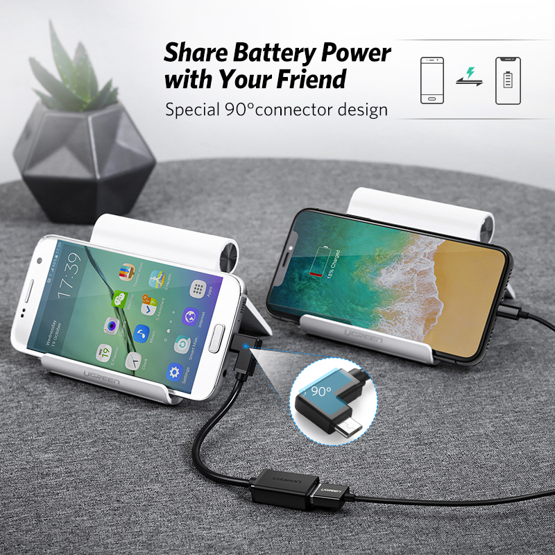 Ugreen Micro USB OTG Cable Adapter for Xiaomi Redmi Note 5 Micro USB Connector For Samsung S6 Tablet Android USB 2.0 OTG Adapter. 