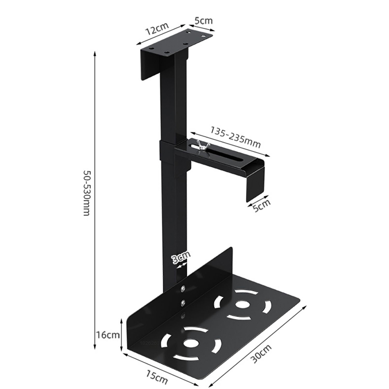 Universal PC Case Holder Under Desk Wall Side Mount CPU Stand Adjustable Computer Mainframe Hanger Host Box Stand Bracket Rack. 