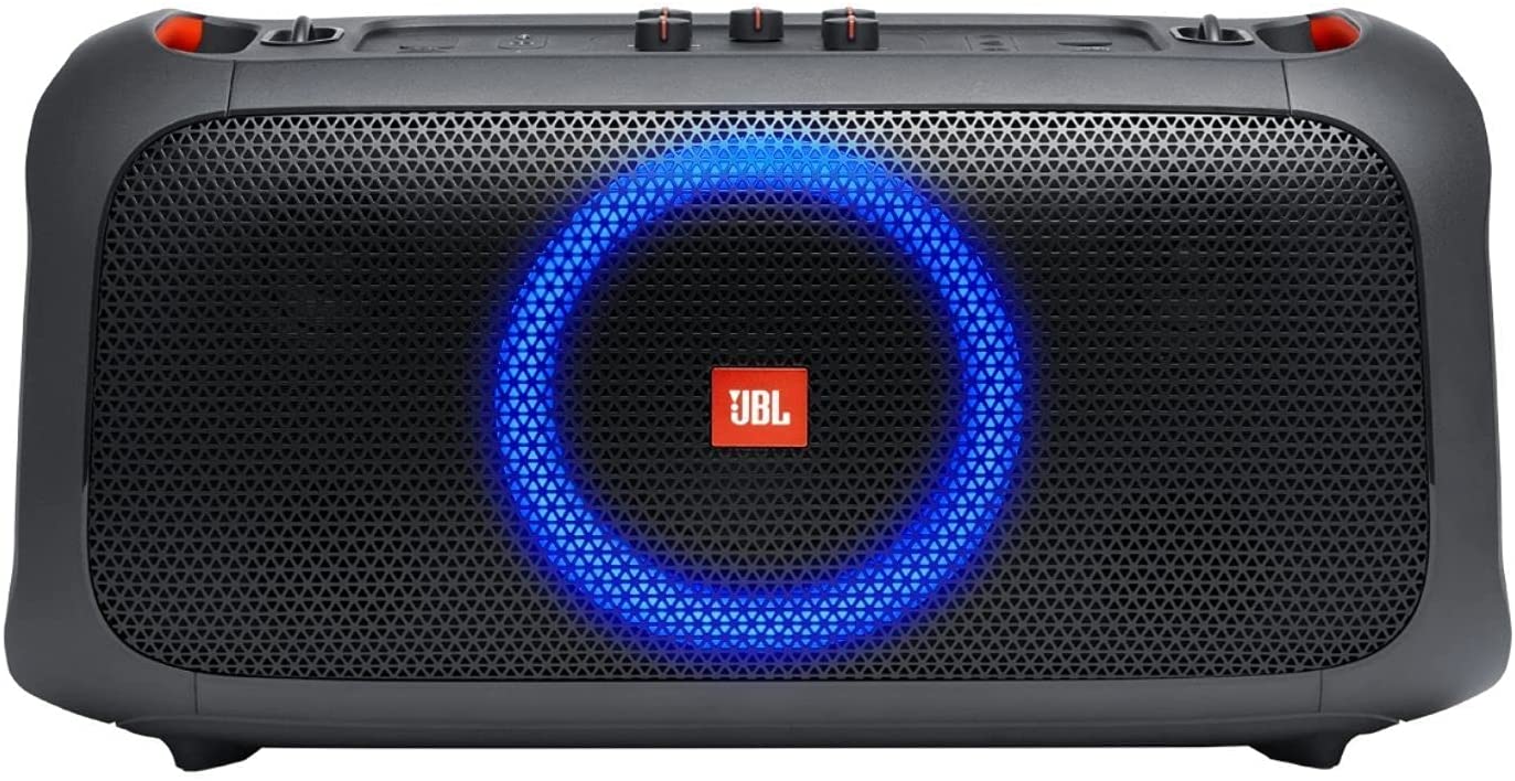 JBL PartyBox On-The-Go Portable Party Speaker with Microphone. 
