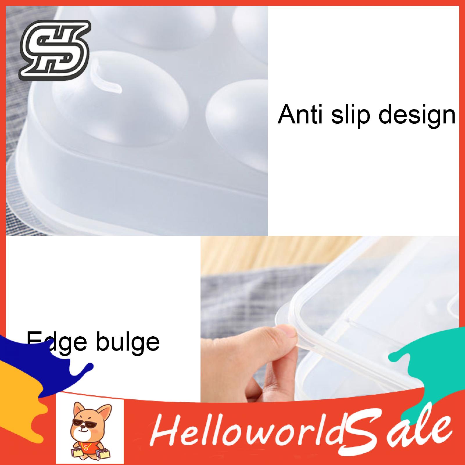 HelloWorld Egg Tray Marginal Uplift Convenient Translucent Durable Egg Holder. 