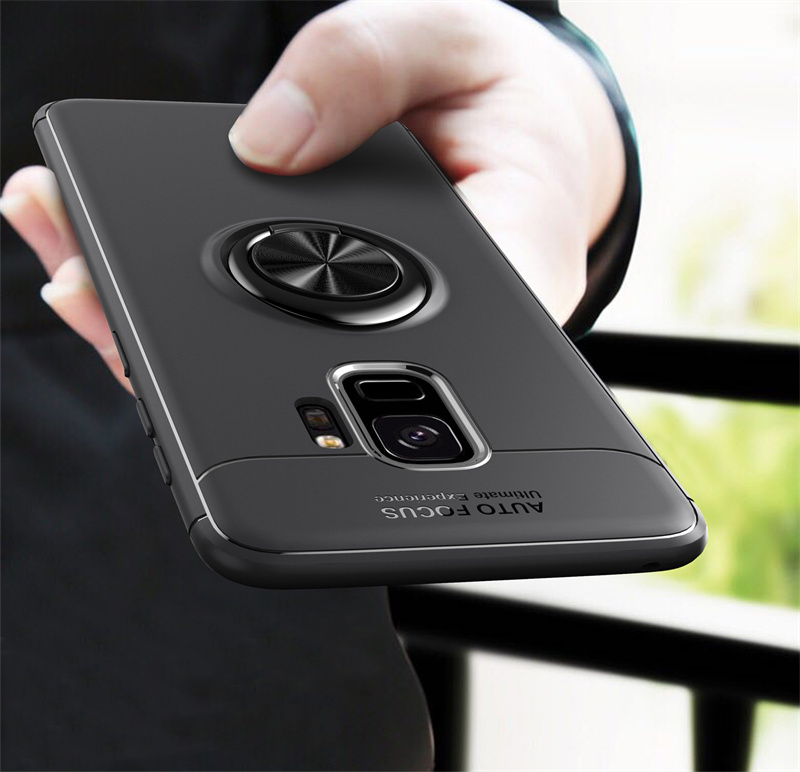 For Huawei P10 Lite mobile phone case, magnetic ring bracket, full edge wrapping, anti falling soft rubber, high-grade business. 