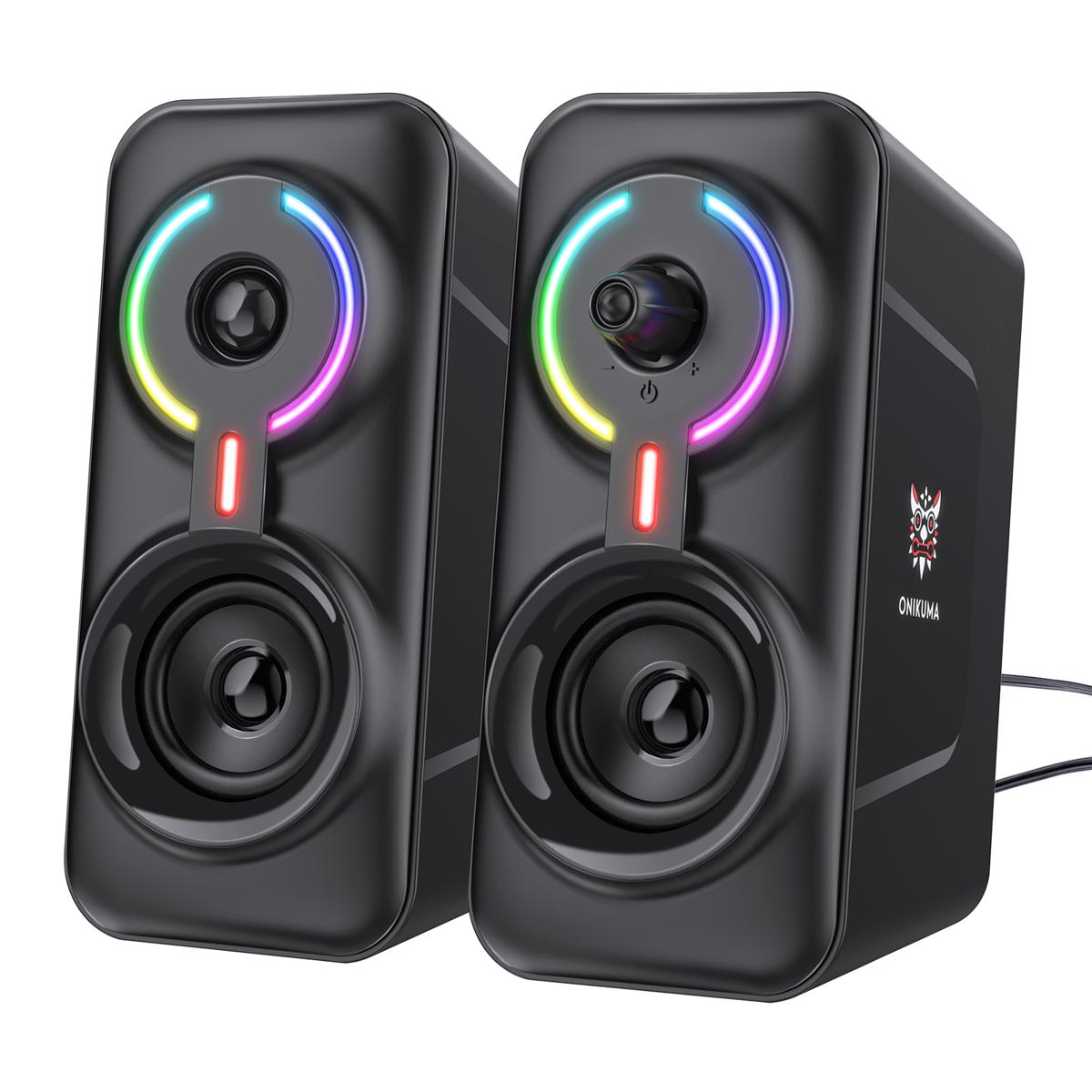 (New)ONIKUMA L6 RGB Lighting Computer Audio with Bluetooth Function(Black)