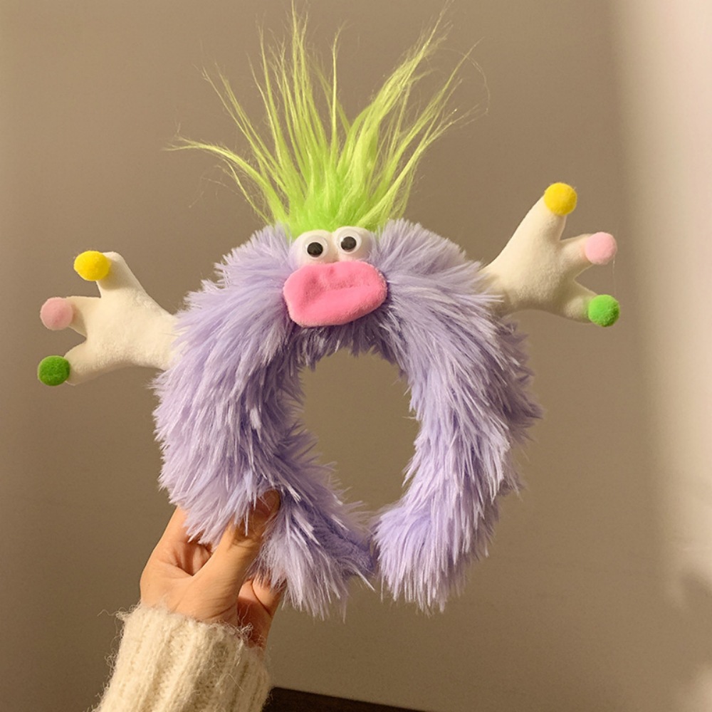 Cute Bear Ears Plush Headband Hairband Women's Face Washing Hairband Internet Celebrity Hairpin Headband Bangs Hair Accessories Hair Bundle Trendy