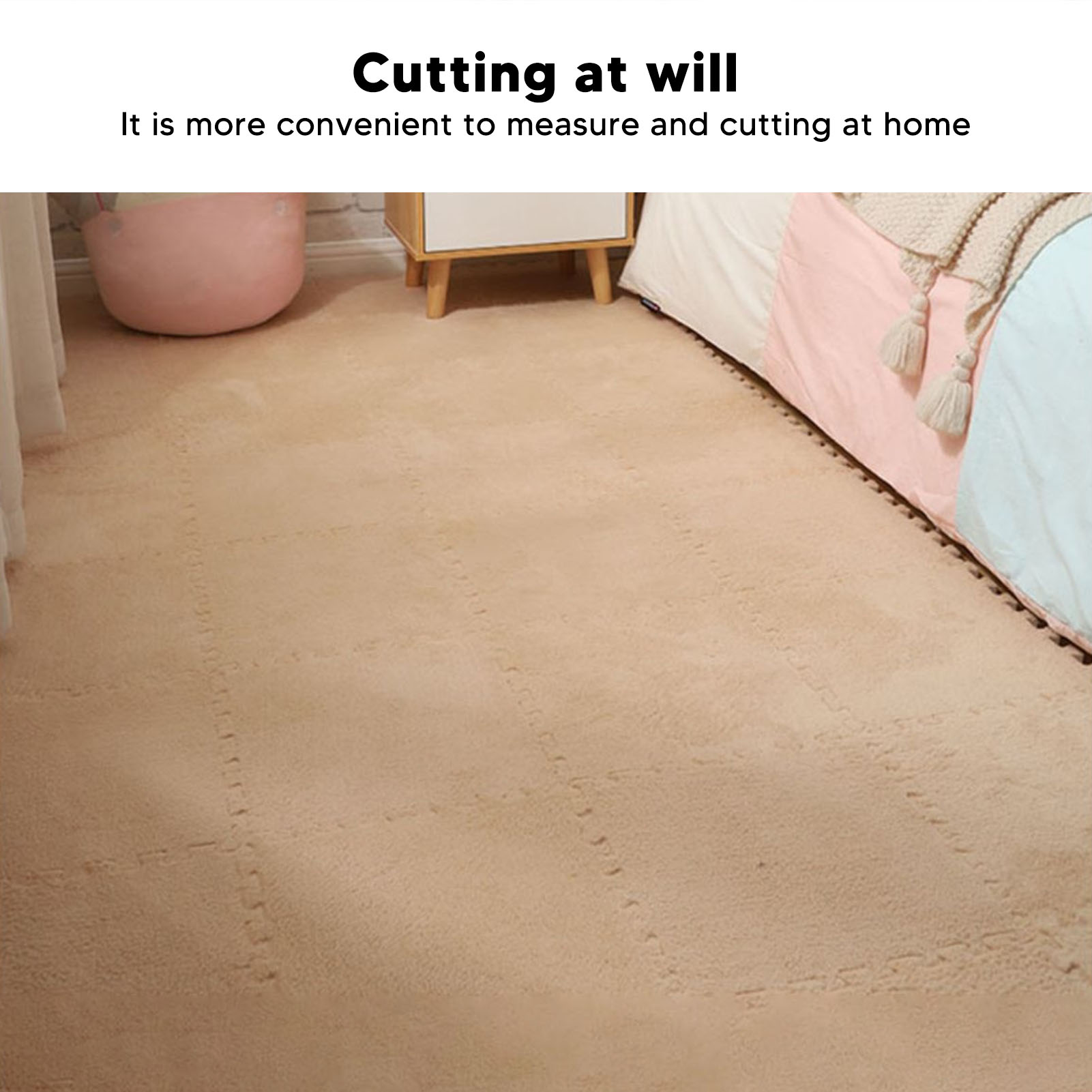 Foam mat 10pcs Plush Foam Floor Mat Soft Thick Split Joint Interlocking Plush Foam Rug for Room Floor toys for children q. 