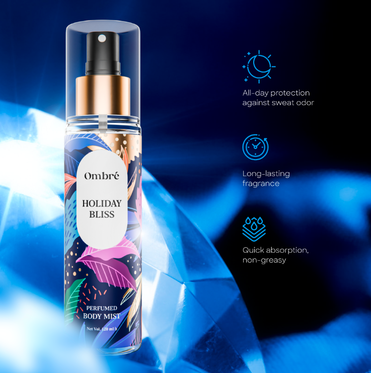 Ombre Perfumed Body Mist - Holiday Bliss - 120ml. 