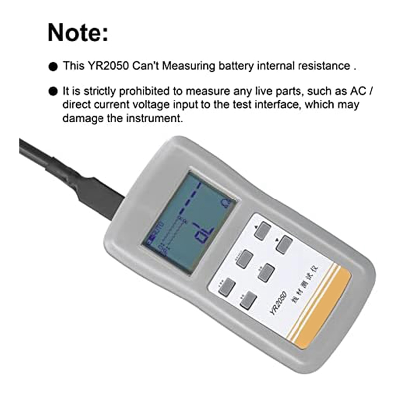 Milliohm Meter, YR2050 4-Wires Milliohm Meter Wireline Current Detecting Low Resistance Micro-Resistance Meter Tester Easy Install. 