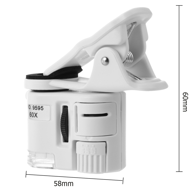 Universal Portable Microscope Mini Pocket Microscope With LED Light ABS Phone For Mobile Smartphones